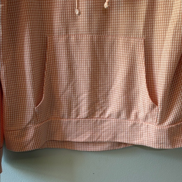 Weatherproof Vintage Peach Checkered hoodie Size M - Picture 4 of 7